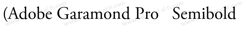 (Adobe Garamond Pro   Semibold Ital字体转换